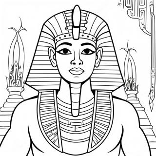 Pharaoh In Royal Attire Coloring Page 12688-10560