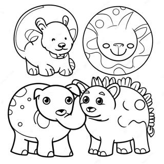 Bright Dot Marker Animals Coloring Page 12698-10565