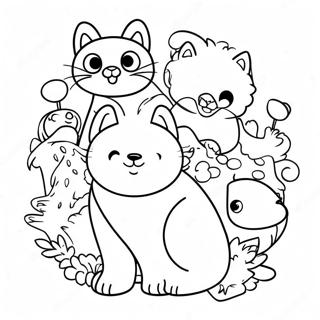 Bright Dot Marker Animals Coloring Page 12698-10567