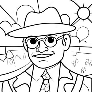 Romero Britto Coloring Page 12717-10578