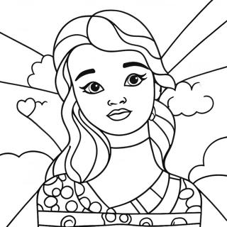 Colorful Romero Britto Art Coloring Page 12718-10581