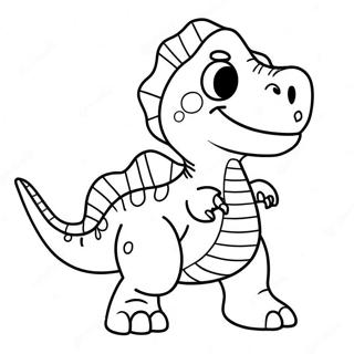 Happy Birthday Dinosaur Coloring Page 12727-10586