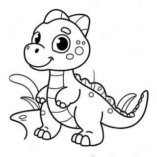 Cute Baby Dinosaur Birthday Coloring Page 12728-10589