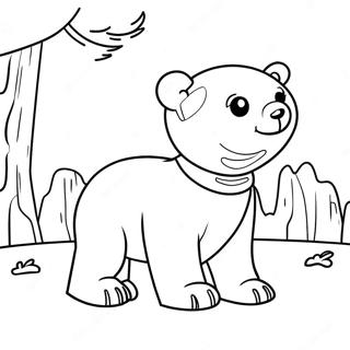 Cute Polar Bear Playing Coloring Page 1272-1017