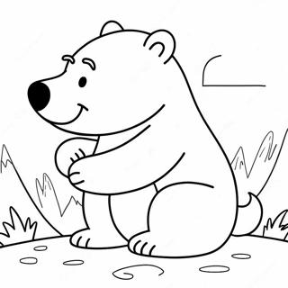 Cute Polar Bear Playing Coloring Page 1272-1019