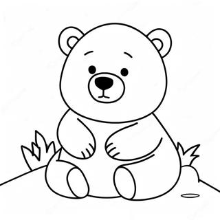 Cute Polar Bear Playing Coloring Page 1272-1020