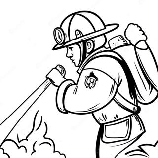 Firefighter In Action Coloring Page 12738-10600