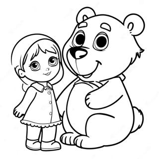 Masha And The Bear Coloring Page 12757-10611