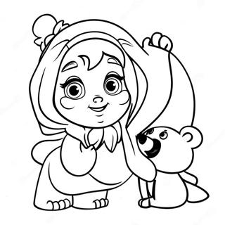 Masha And The Bear Coloring Page 12757-10612