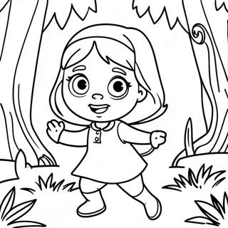 Adventurous Masha In The Forest Coloring Page 12758-10615