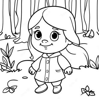 Adventurous Masha In The Forest Coloring Page 12758-10616