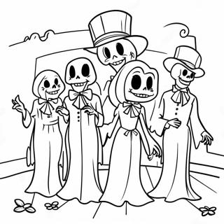 Ghostly Ghouls In The Haunted Mansion Coloring Page 12768-10621