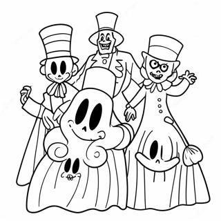 Ghostly Ghouls In The Haunted Mansion Coloring Page 12768-10622