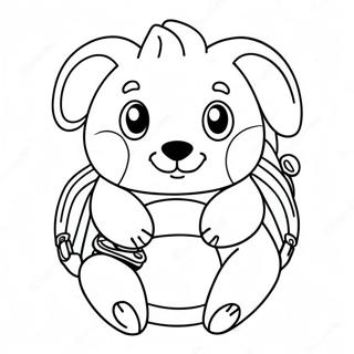 Cute Animal Backpack Coloring Page 12798-10645