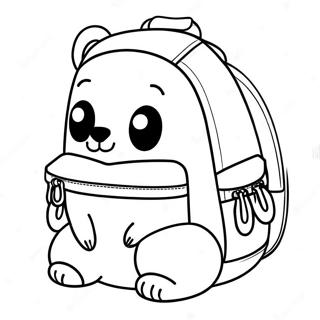 Cute Animal Backpack Coloring Page 12798-10646