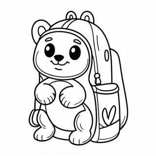 Cute Animal Backpack Coloring Page 12798-10647