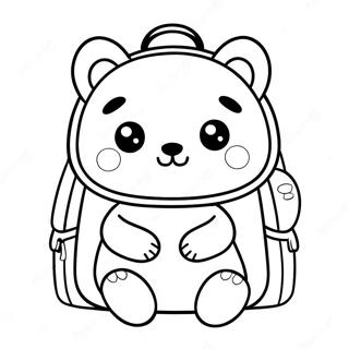 Cute Animal Backpack Coloring Page 12798-10648