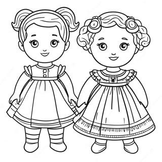 Paper Doll Coloring Pages