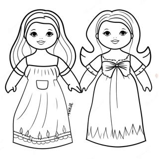 Paper Doll Coloring Page 12807-10650