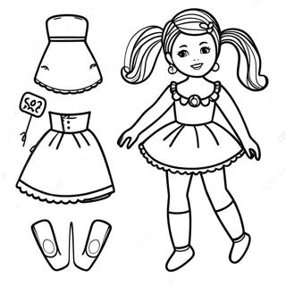 Paper Doll Coloring Page 12807-10651