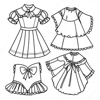 Paper Doll Coloring Page 12807-10652