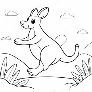 Jumping Kangaroo Coloring Page 12818-10662