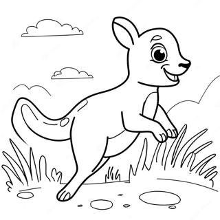 Jumping Kangaroo Coloring Page 12818-10664