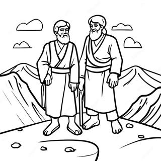 Abraham And Isaac On The Mountain Coloring Page 12828-61577