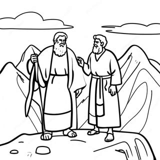 Abraham And Isaac On The Mountain Coloring Page 12828-61579