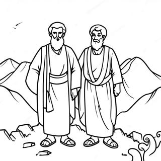 Abraham And Isaac On The Mountain Coloring Page 12828-61580