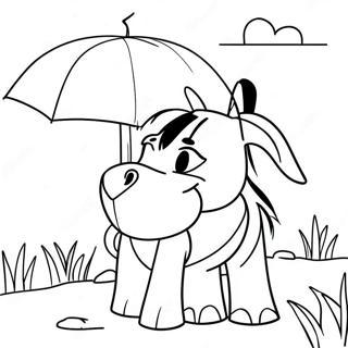 Eeyore Under A Rainy Sky Coloring Page 1282-1025