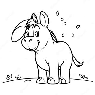 Eeyore Under A Rainy Sky Coloring Page 1282-1027