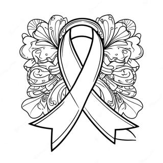 Cancer Awareness Ribbon Coloring Page 12837-10670