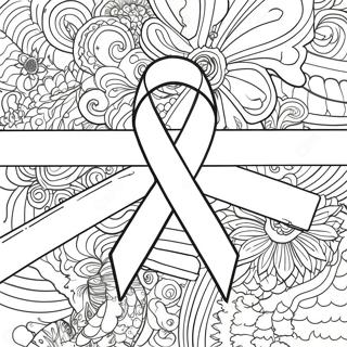 Cancer Awareness Ribbon Coloring Page 12837-10671