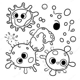 Cute Cancer Cells Coloring Page 12838-10673