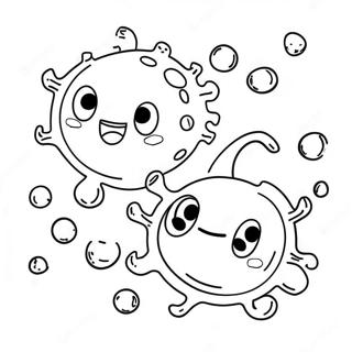 Cute Cancer Cells Coloring Page 12838-10674