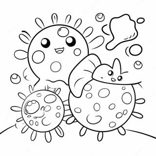 Cute Cancer Cells Coloring Page 12838-10675