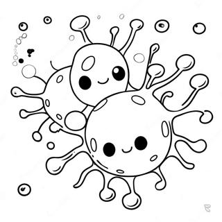 Cute Cancer Cells Coloring Page 12838-10676