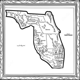 Florida State Map Coloring Page 12857-10687