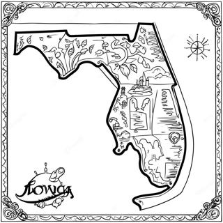 Florida State Map Coloring Page 12857-10688