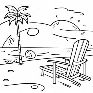 Sunny Florida Beach Scene Coloring Page 12858-10689