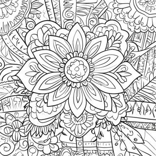 Colorful Papel Picado Banner Coloring Page 12868-10699