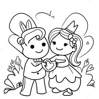 Romantic Anniversary Celebration Coloring Page 12878-10705