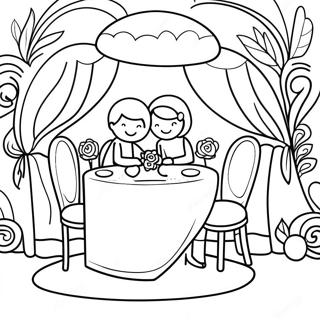 Romantic Anniversary Celebration Coloring Page 12878-10707