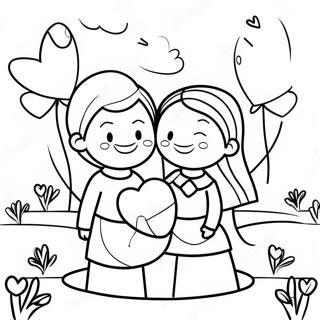 Romantic Anniversary Celebration Coloring Page 12878-10708