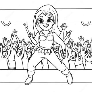 Ice Spice Performing On Stage Coloring Page 12898-10721