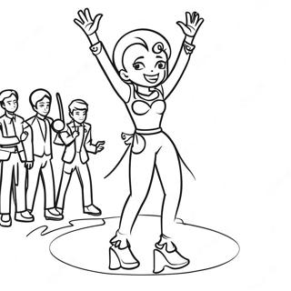 Ice Spice Performing On Stage Coloring Page 12898-10722