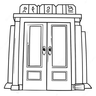 Exciting Roblox Doors Rush Adventure Coloring Page 12908-10729