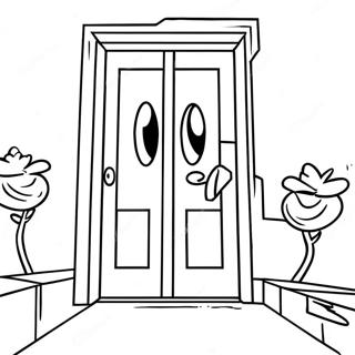 Exciting Roblox Doors Rush Adventure Coloring Page 12908-10730