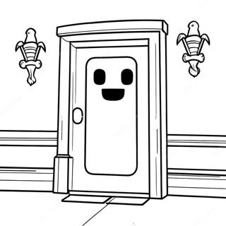 Exciting Roblox Doors Rush Adventure Coloring Page 12908-10731